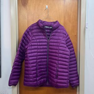 Natural Reflections Women's Deep Purple Puffer duck down duck feather Jacket